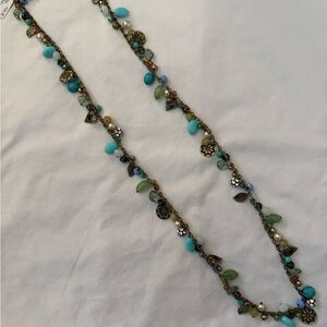 Premier Designs “Treasure Trove” Turquoise and Gold Necklace